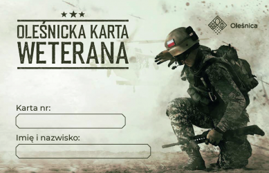 Oleśnicka Karta Weterana - przód